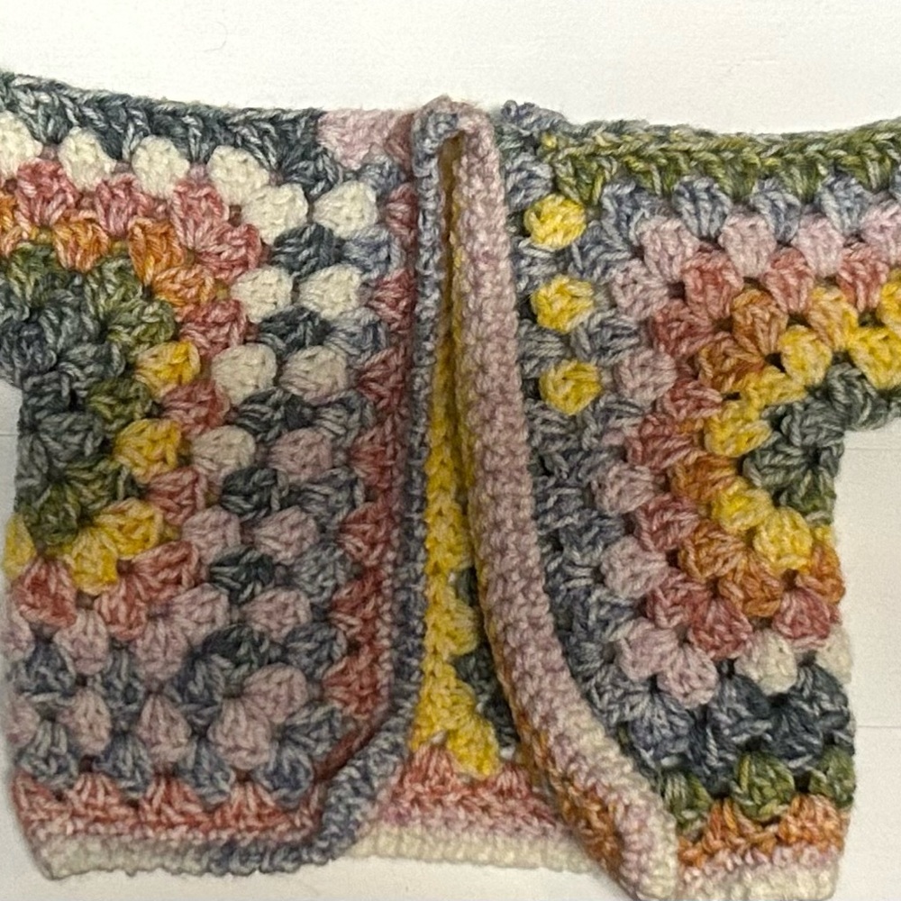 Handmade Multicolor Crochet Cardigan